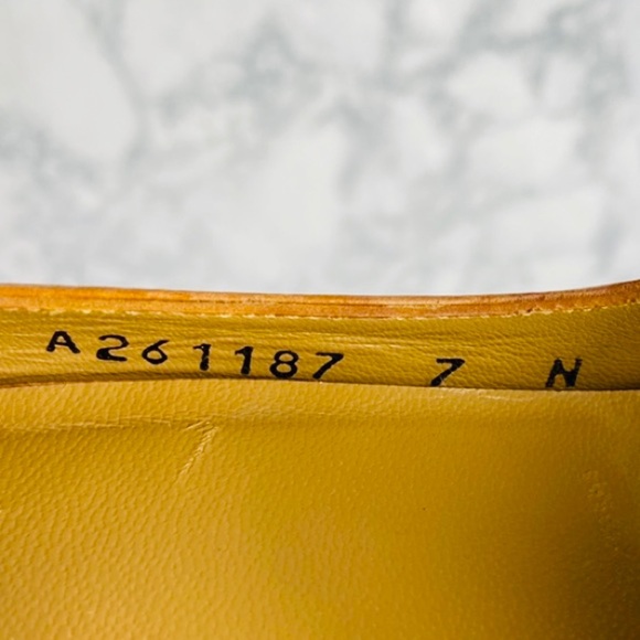 Stuart Weitzman Peep Toe Cognac Heels: Size 7 - Picture 6 of 6